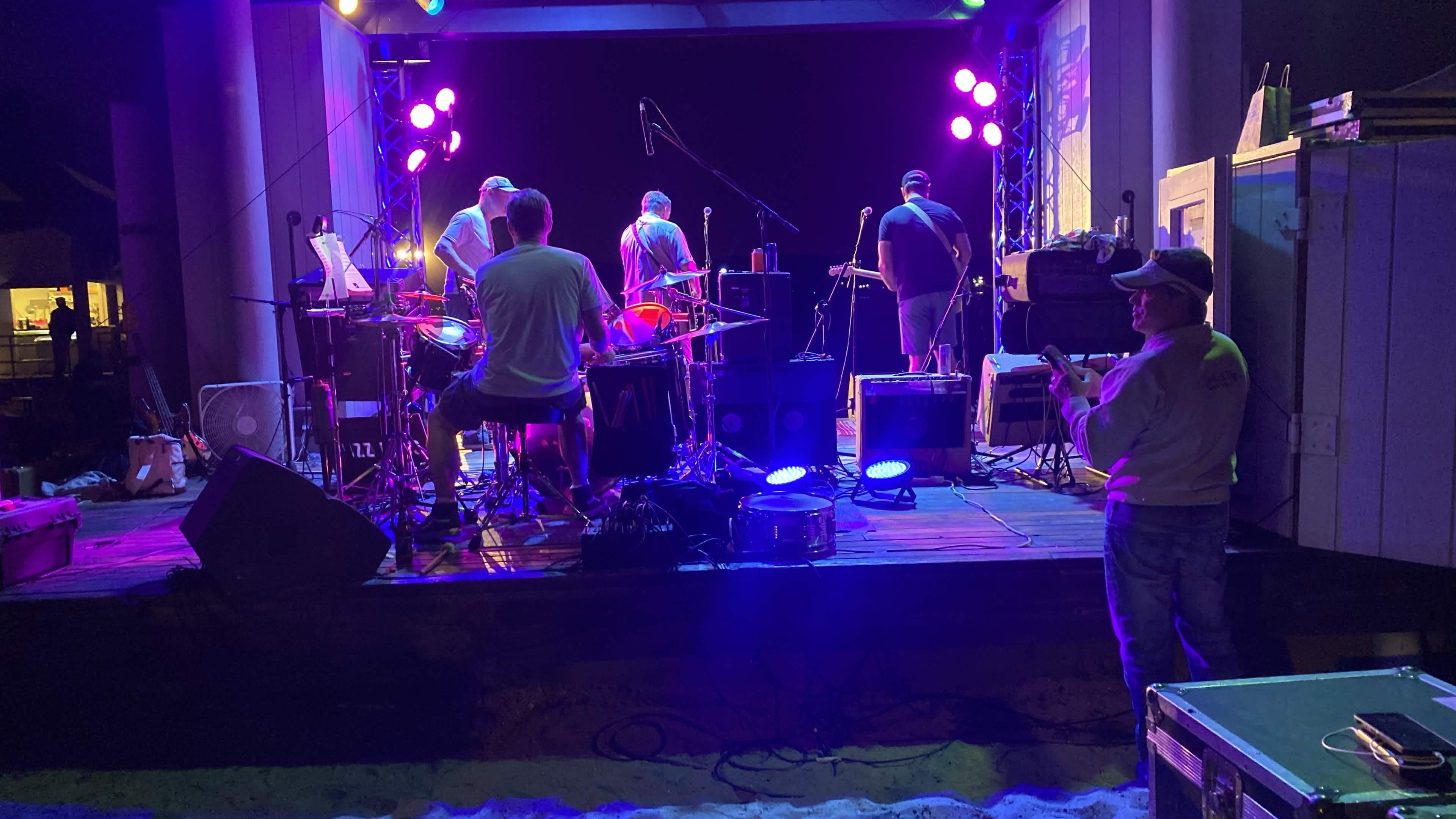 Indoor concert purple lighting